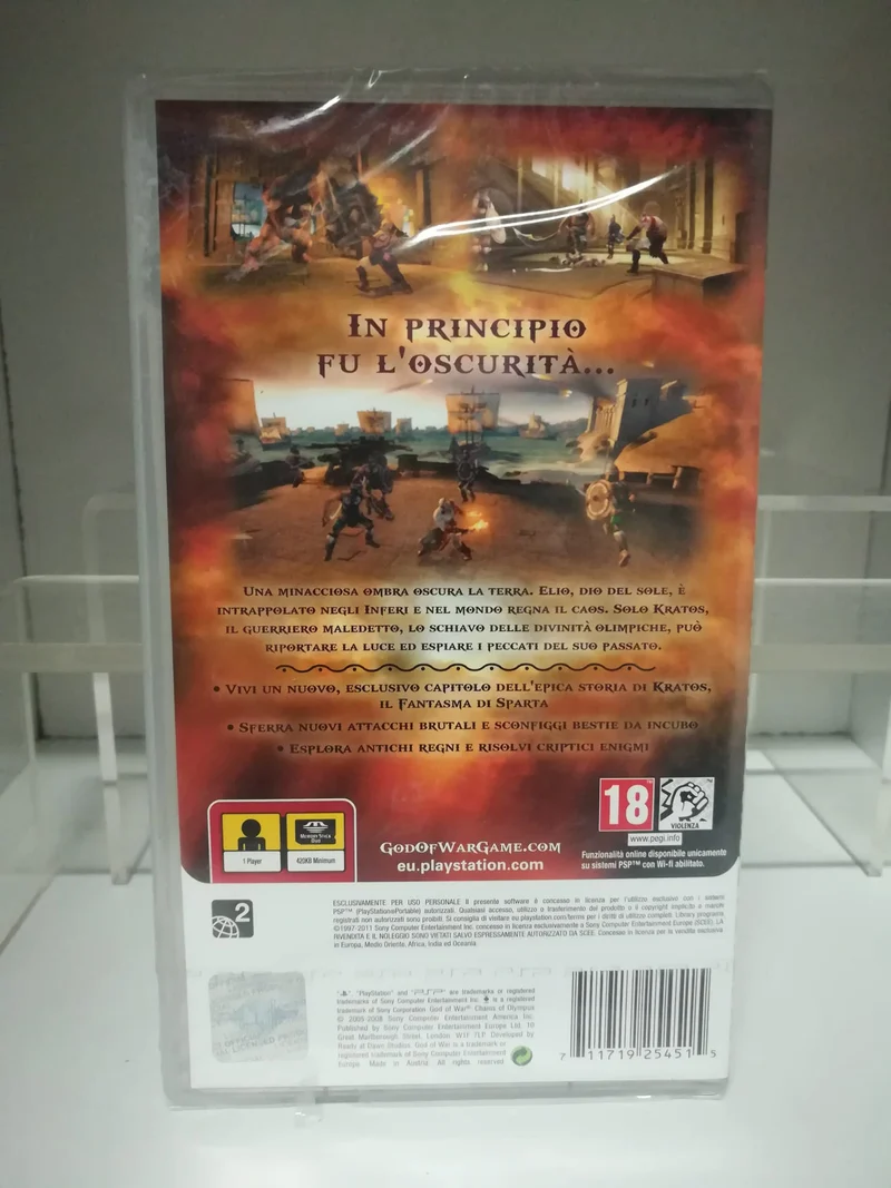 GOD OF WAR CHAINS OF OLIMPUS ESSENTIALS PSP EDIZIONE ITALIANA
