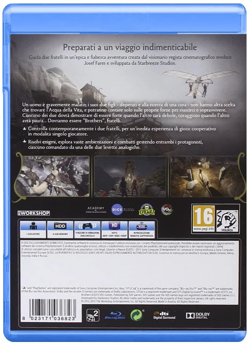 BROTHERS A TALE OF TWO SONS PLAYSTATION 4 EDIZIONE ITALIANA