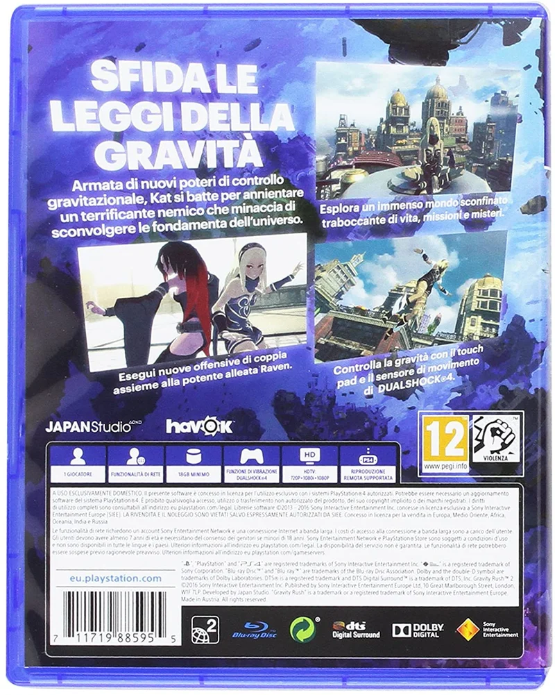 GRAVITY RUSH 2 PLAYSTATION 4 EDIZIONE ITALIANA