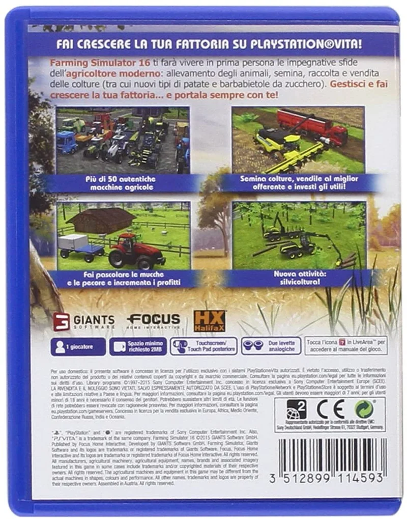 FARMING SIMULATOR 16 PS VITA EDIZIONE ITALIANA