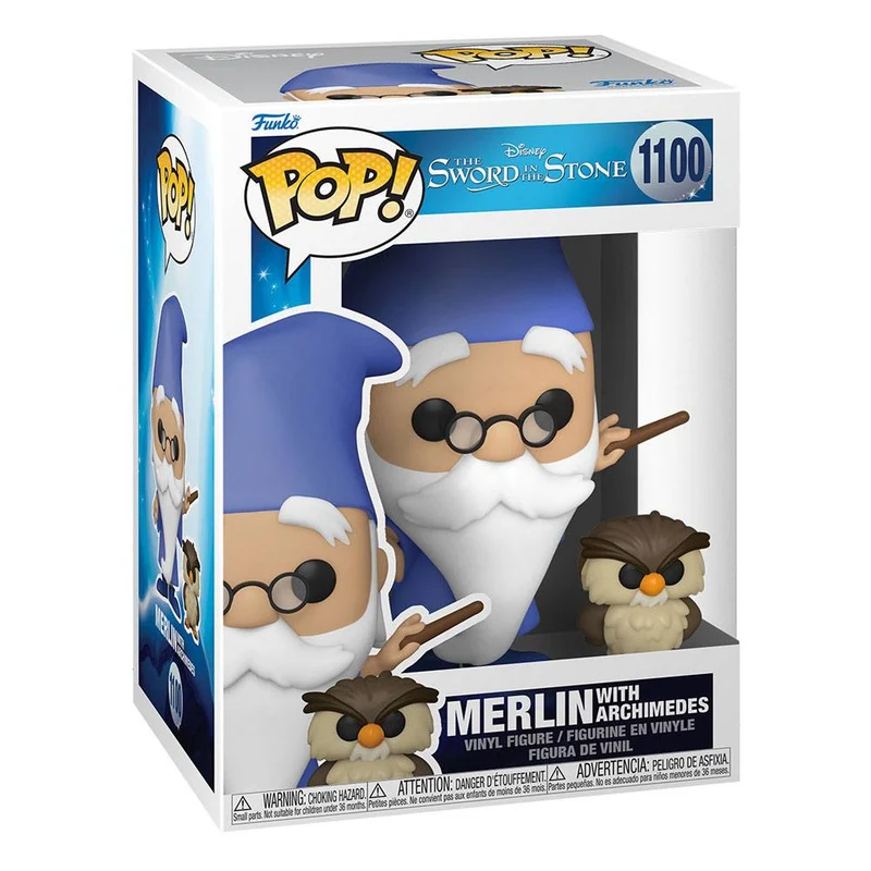 POP! DISNEY La spada nella roccia & Buddy Merlin w/Archimedes 9 cm PRE-ORDER 7-2022