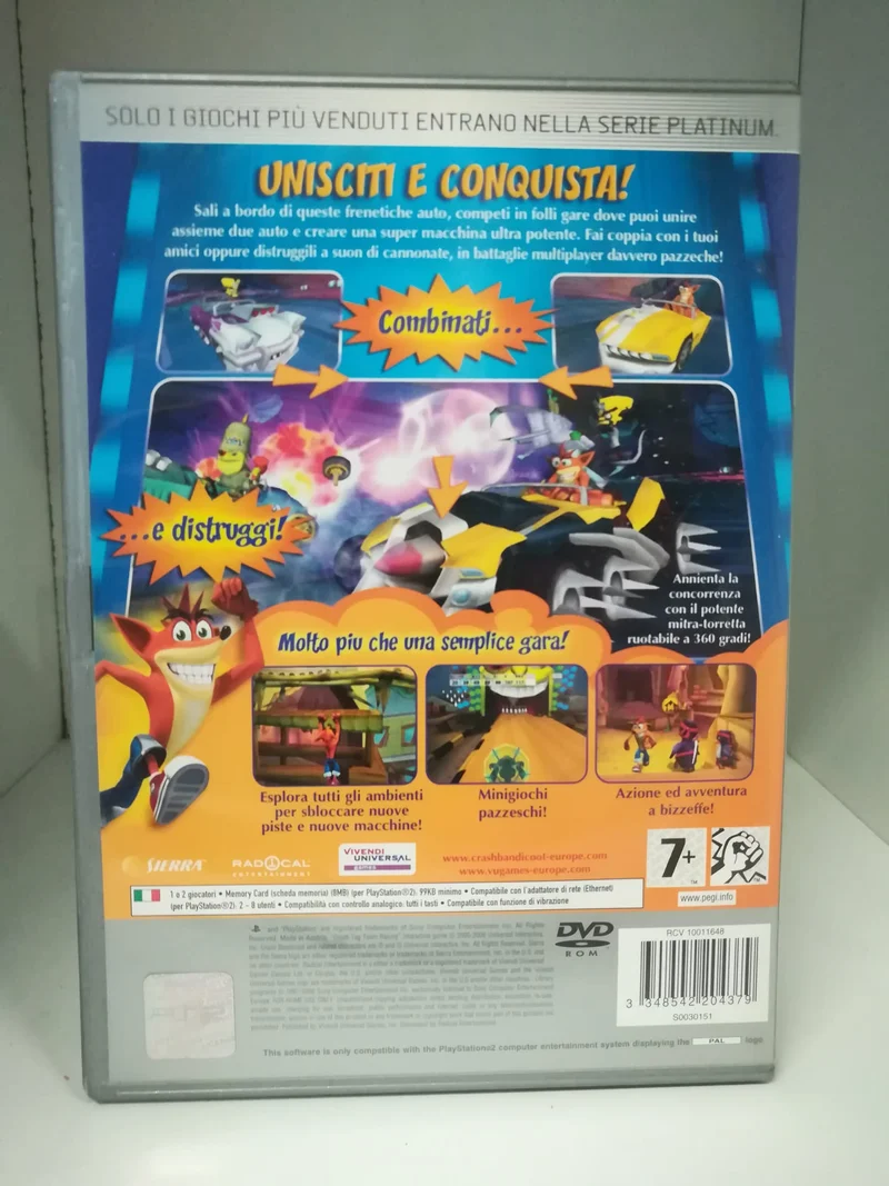 CRASH:TAG TEAM RACING PS2 (usato)(versione italiana)