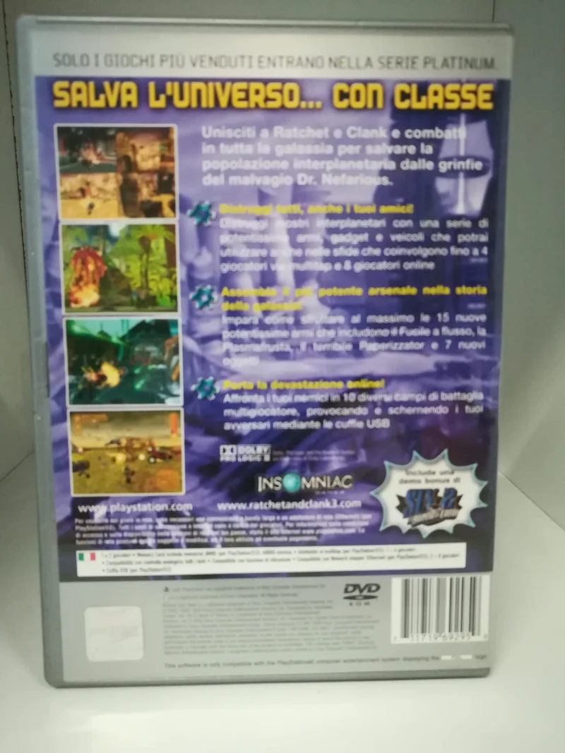 RATCHET E CLANK 3 PS2 (usato)(versione italiana)