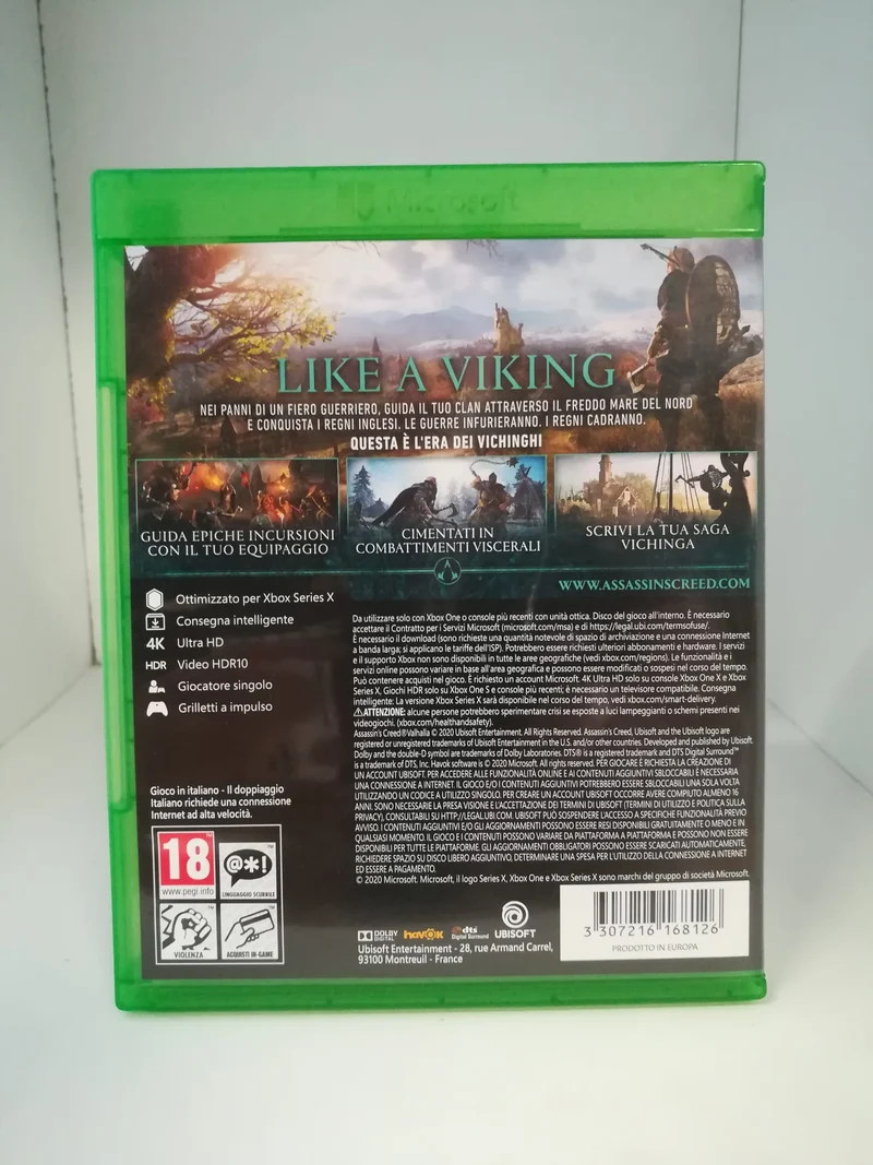 ASSASSIN'S CREED VALHALLA XBOX SERIE X (usato garantito)(versione italiana)
