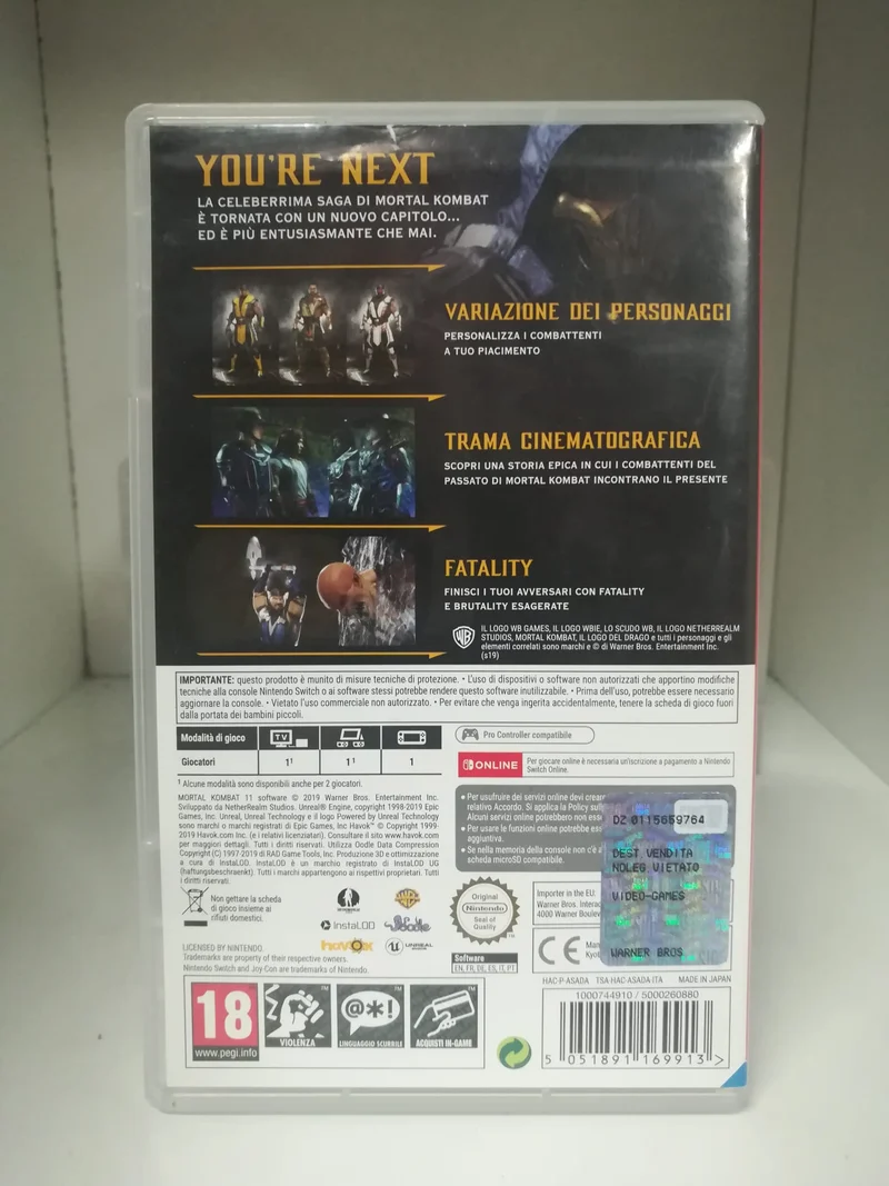 MORTAL KOMBAT 11 NINTENDO SWITCH (usato garantito)