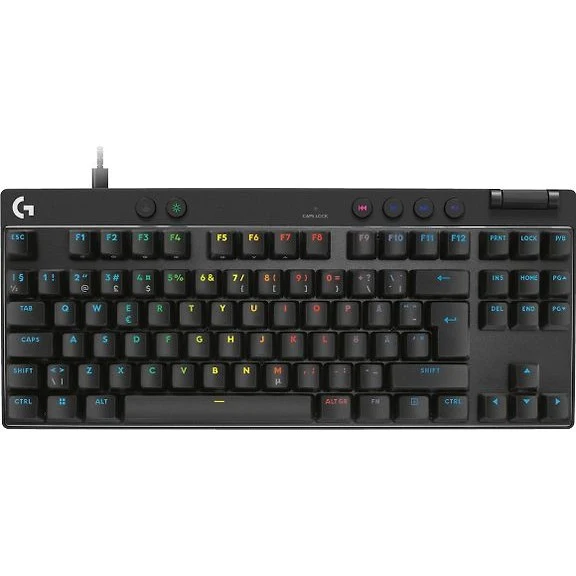 Logitech G Pro X TKL RAPID Wired Gaming Keyboard, Black