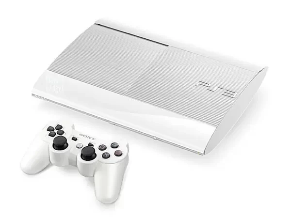 Sony PlayStation 3 PS3 White Super Slim Console Bundle
