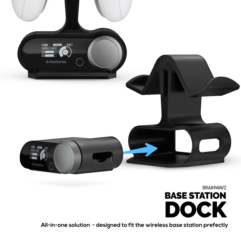 Supporto doppio per controller e base di ricarica wireless - Compatibile con SteelSeries Arctis Nova Pro Wireless, Nova Pro Omni e Nova Elite - Può contenere 2 controller e una batteria di riserva.
