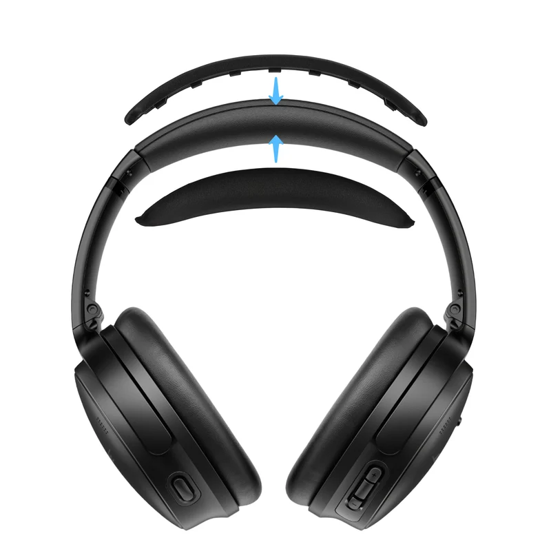 Archetto di ricambio in similpelle per cuffie wireless Bose QuietComfort QC45, QCSC, QC - Imbottitura superiore per cuffie - Ripristina comfort e vestibilità