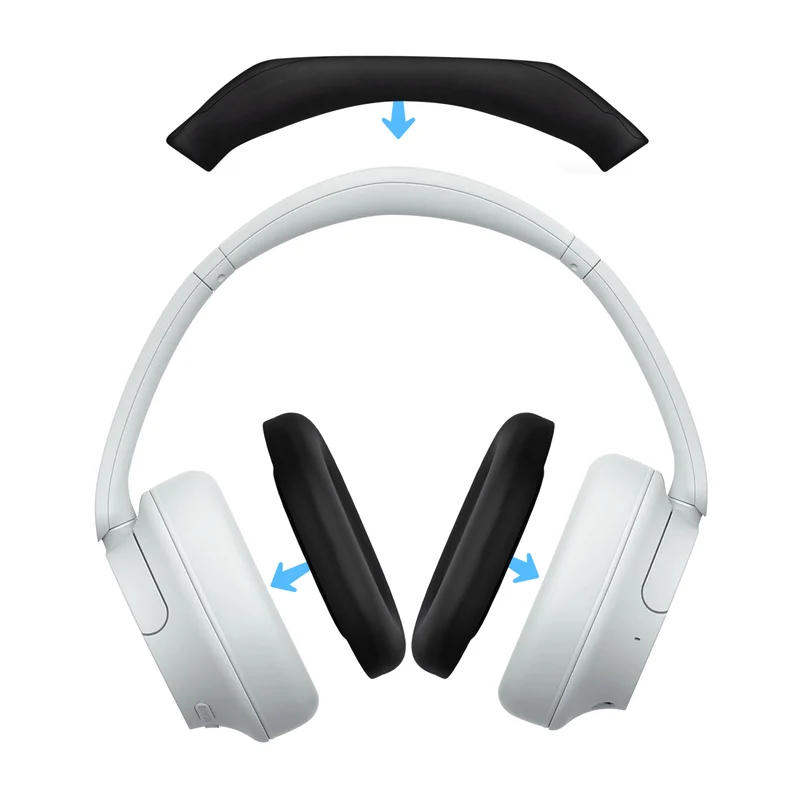 Set di cover protettive in silicone per Sony WH-CH720N - Copri archetto e cuscinetti auricolari - Antisudore, antipolvere, antiscivolo e facili da installare