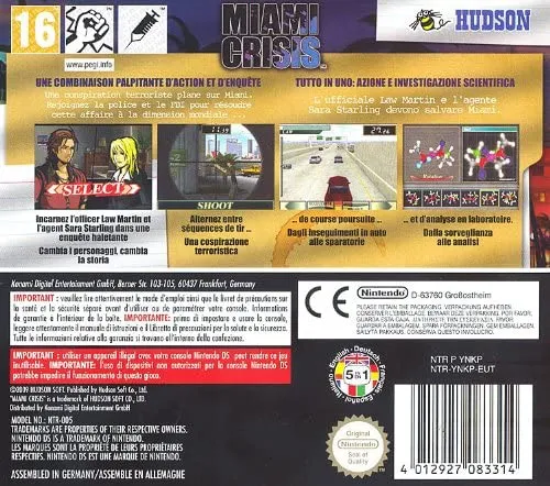 MIAMI CRISIS NINTENDO DS (versione italiana)