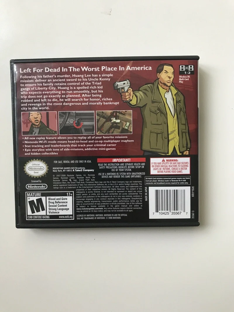 GRAND THEFT AUTO CHINATOWN WARS NINTENDO DS (versione americana)