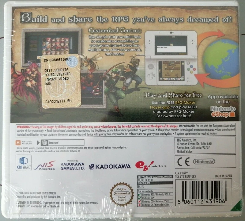 RPG MARKER FES NINTENDO 3DS (versione inglese)