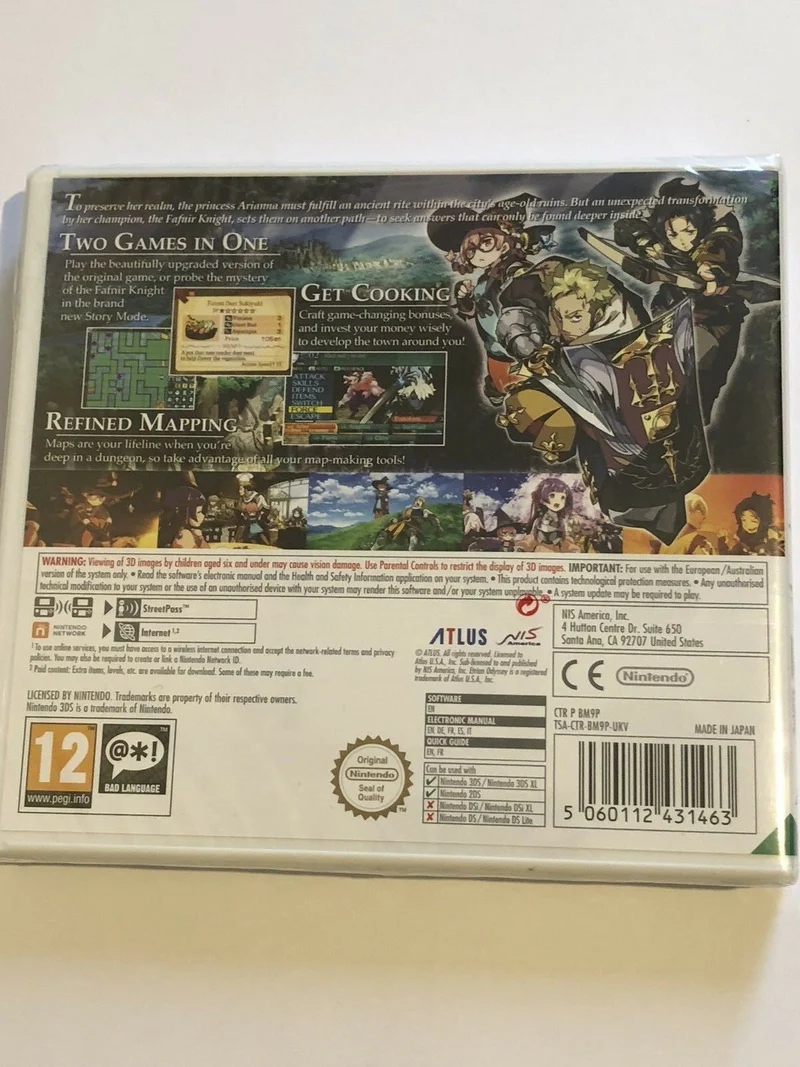 Etrian Odyssey 2: Untold: The Fafnir Knight NINTENDO 3DS (vrsione inglese)