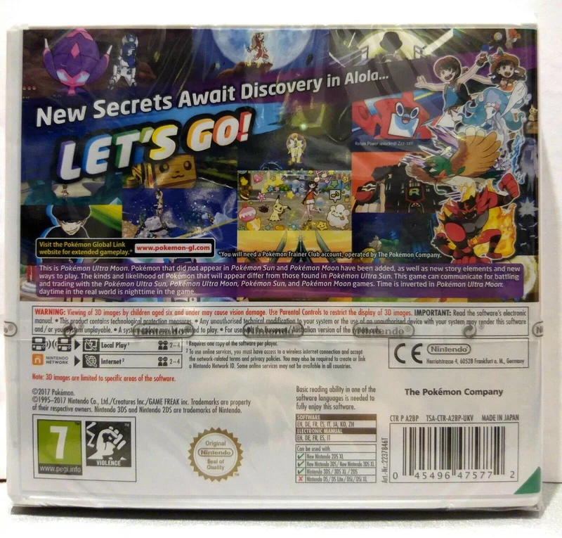 Pokemon Ultra Moon Nintendo 3DS Edizione Regno Unito