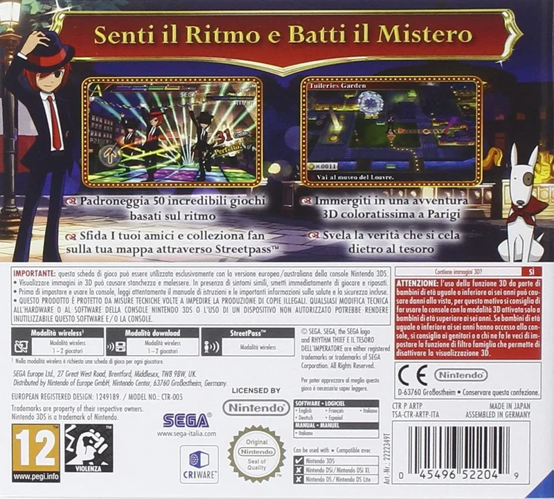 RHYTHM THIEF E IL TESORO DELL'IMPERATORE NINTENDO 3DS (versione italiana)