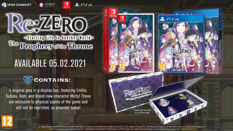 Re:ZERO − Starting Life in Another World The Throne Of Prophecy Nintendo Switch Edizione Regno Unito
