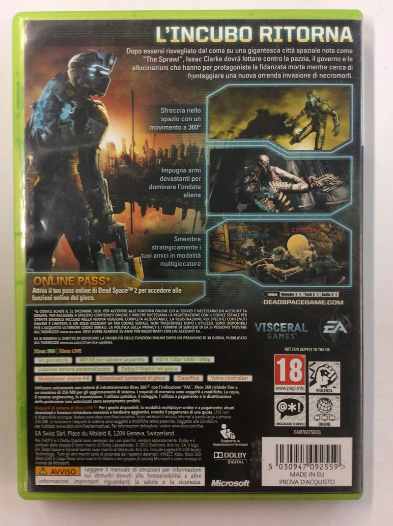 DEAD SPACE 2 XBOX 360 (versione italiana)
