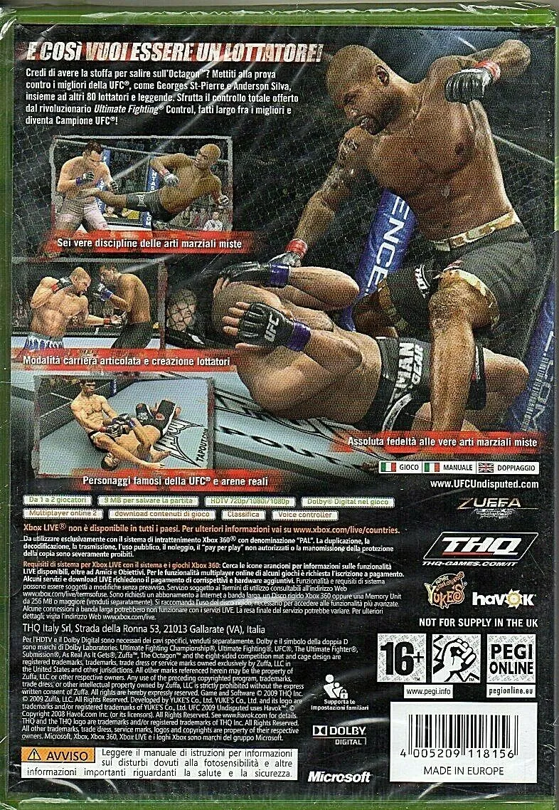 UFC 2009 UNDISPUTED XBOX 360