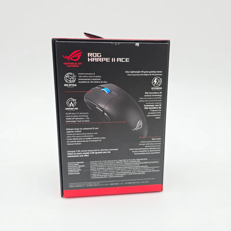ASUS ROG Harpe II Ace Wireless Gaming Mouse, 2.4GHz Bluetooth Lightweight Esports Mouse