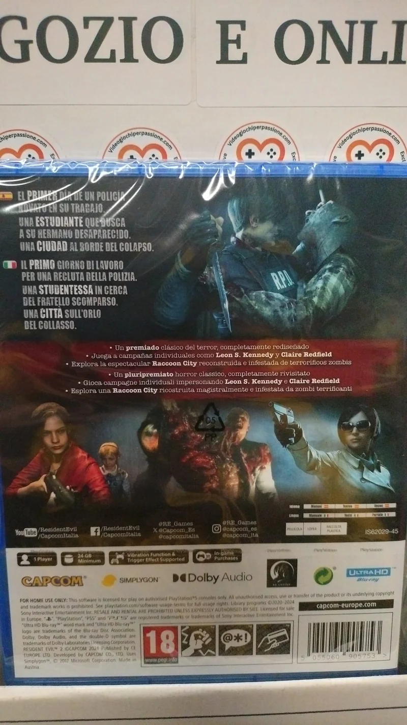 Resident Evil 2 Playstation 5 Edizione Italiana/Spagnola