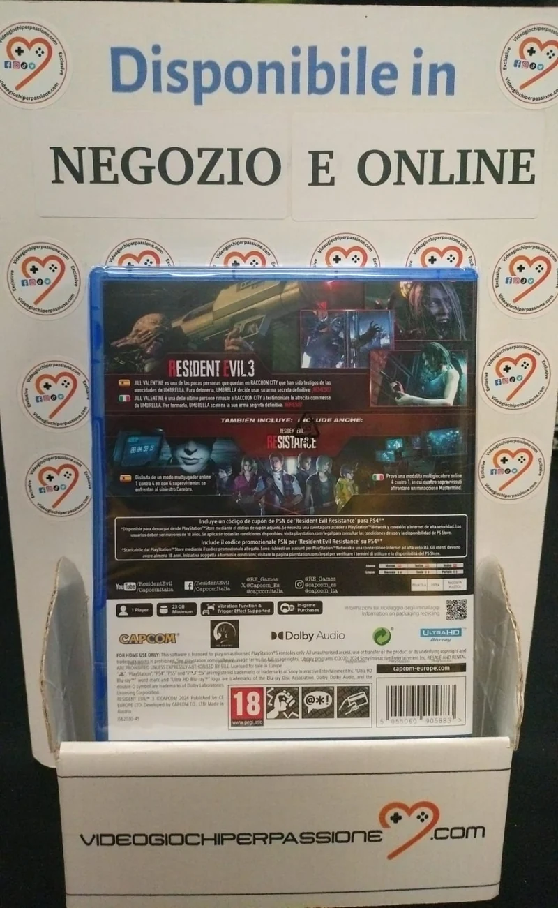 Resident Evil 3 Remake Playstation 5 Edizione Italiana/Spagnola