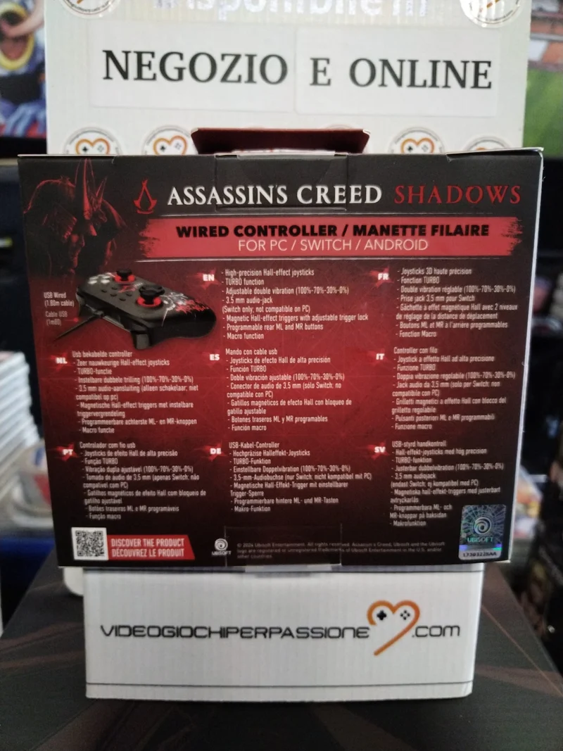 Assassin's Creed Shadows- Controller cablato PC -SWITCH-Android