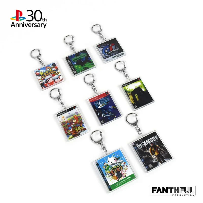 PlayStation 30th Anniversary Acrylic Keychain (Set of 8 Pieces)
