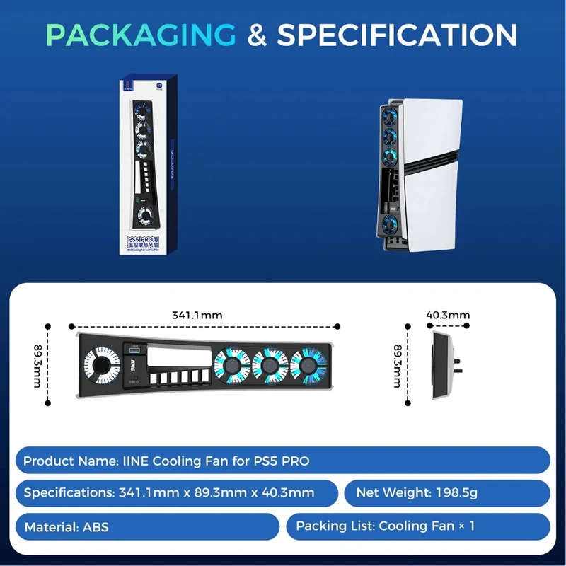 IINE Cooling Fan for PS5 Pro