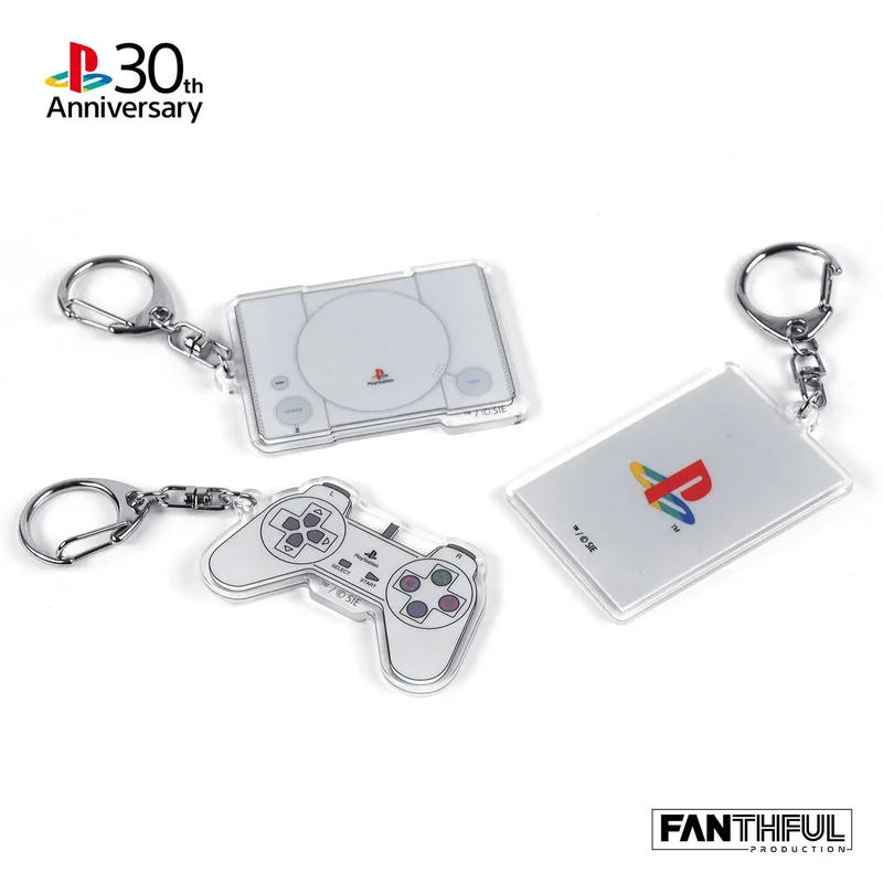 PlayStation 30th Anniversary Acrylic Keychain (Set of 3 Pieces)