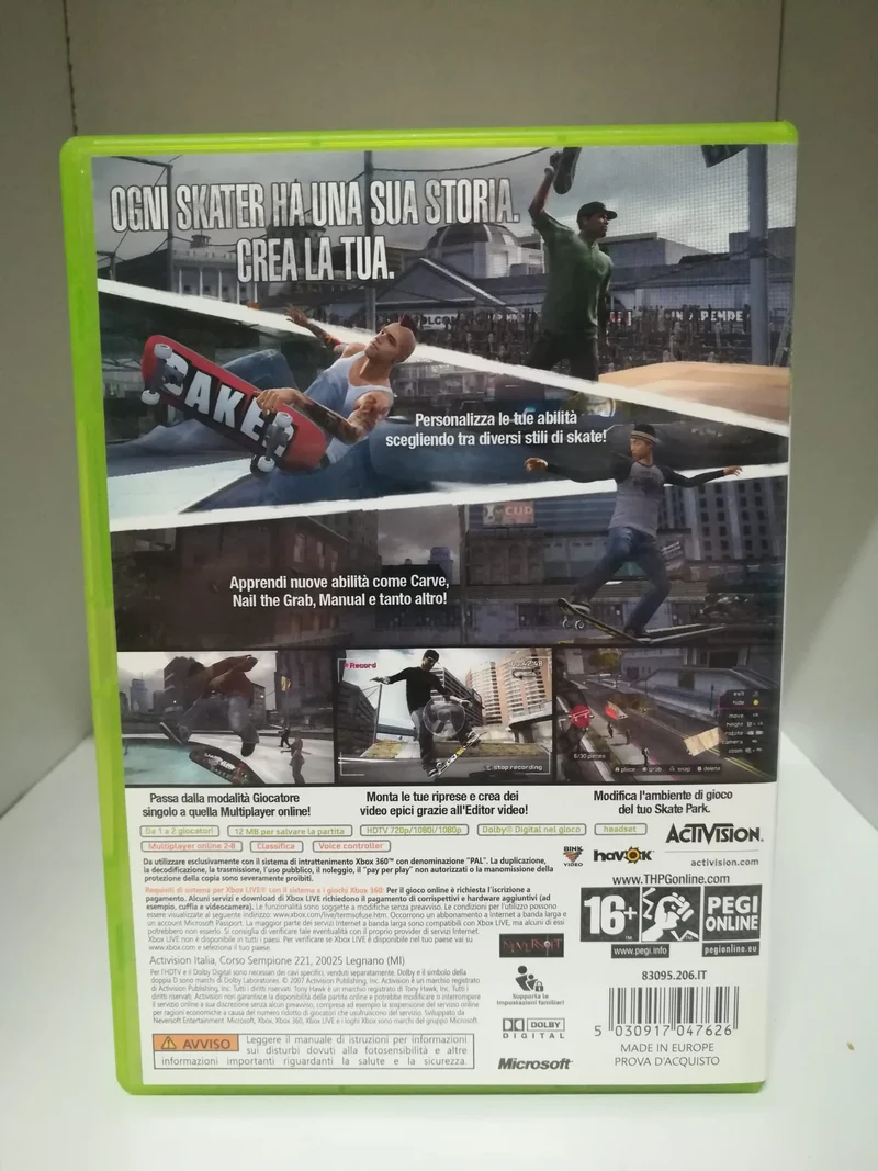 TONY HAWK'S PROVING GROUND XBOX 360 (usato garantito)