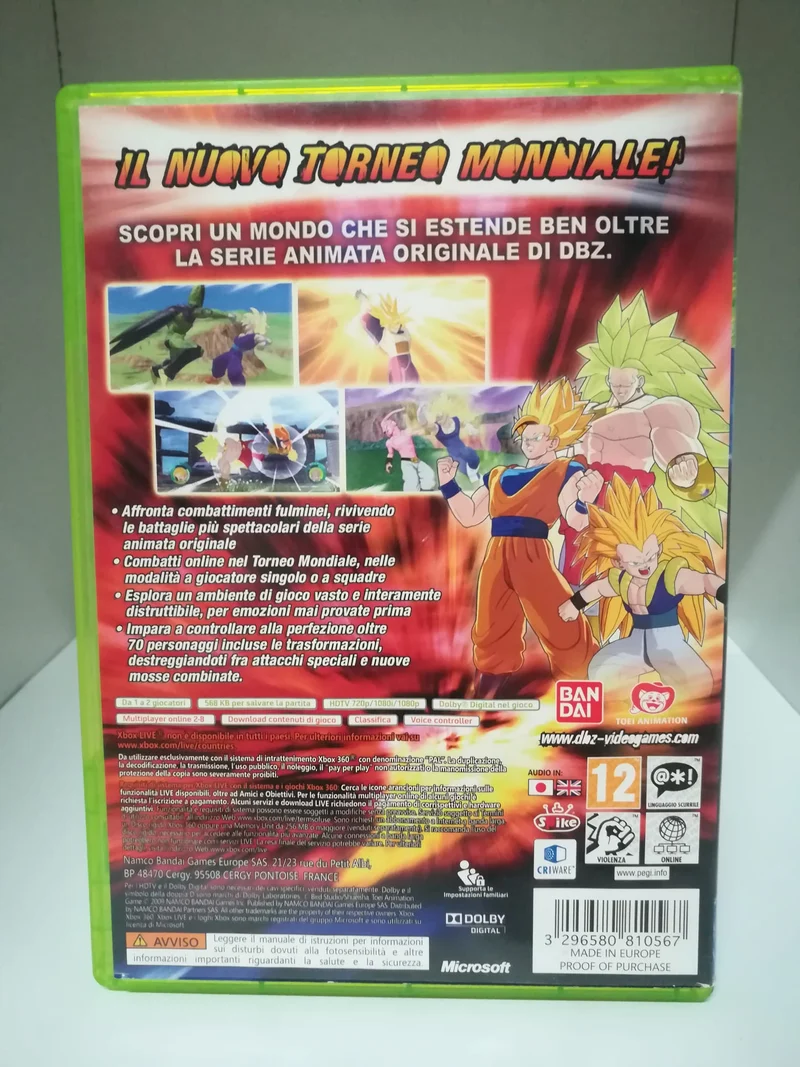 DRAGON BALL RAGING BLAST XBOX 360 (usato garantito)(versione italiana)