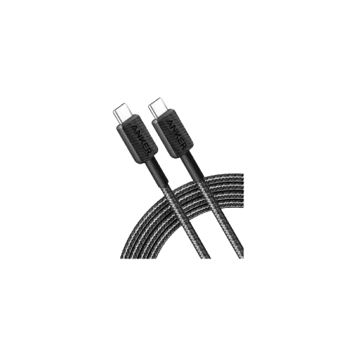 Anker 322 USB-C to USB-C Cable 60W Braided (0.9m/3ft) - Black
