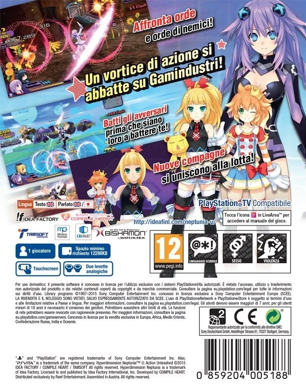 HYPERDIMENSION NEPTUNIA U ACTION UNLEASHED PS VITA EDIZIONE ITALIANA