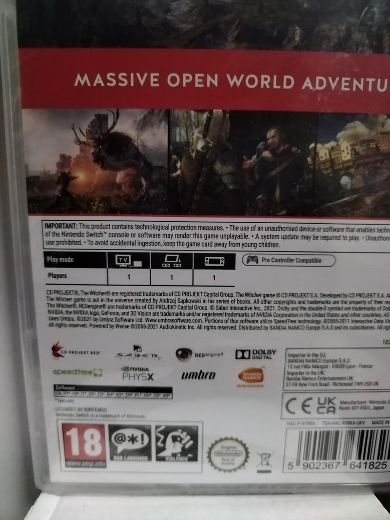 The Witcher 3: Wild Hunt Nintendo Switch Edizione Regno Unito
