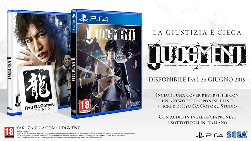 JUDGMENT PLAYSTATION 4 EDIZIONE REGNO UNITO