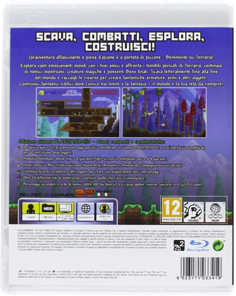 TERRARIA PLAYSTATION 3 EDIZIONE ITALIANA