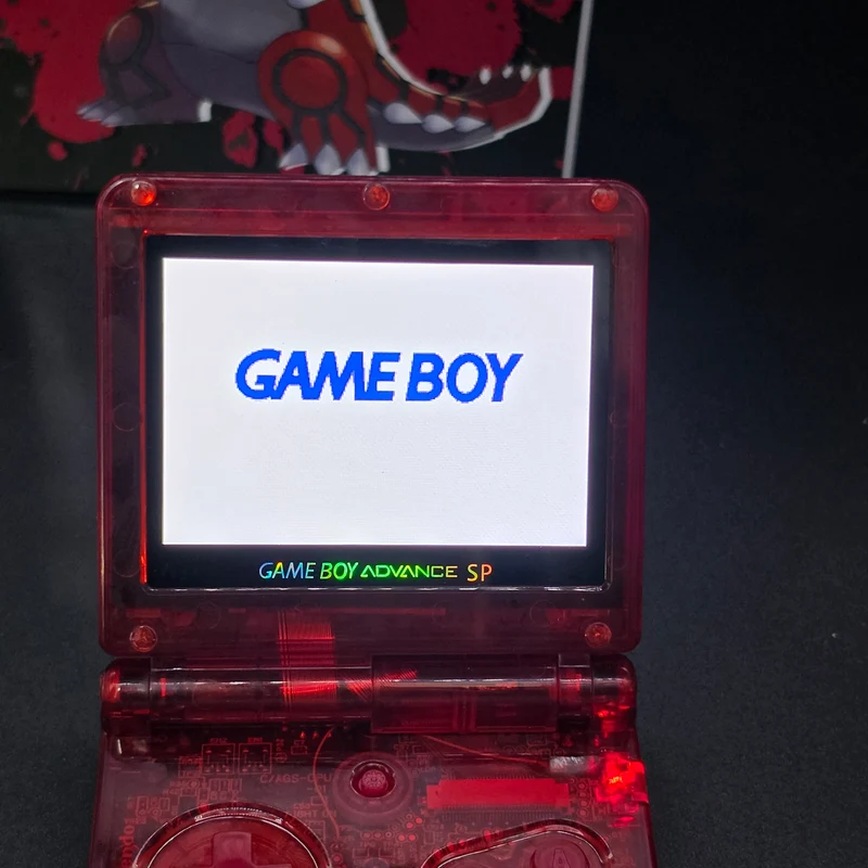 Nintendo Game Boy Advance SP (GBA SP) Custom Groudon Backlit Handheld Console