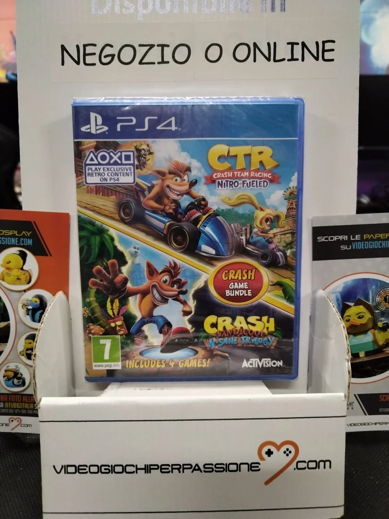 CRASH TEAM RACING NITRO FUELED + CRASH BANDICOOT N'SANE TRILOGY PLAYSTATION 4 EDIZIONE REGNO UNITO
