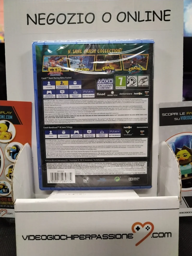 CRASH TEAM RACING NITRO FUELED + CRASH BANDICOOT N'SANE TRILOGY PLAYSTATION 4 EDIZIONE REGNO UNITO