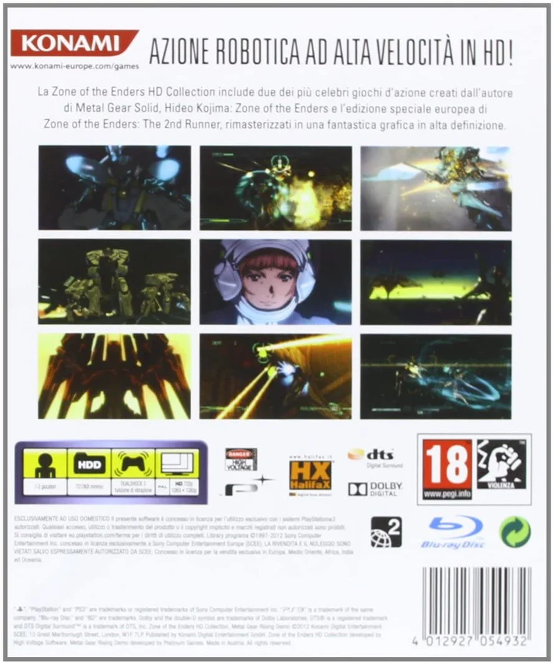 ZONE OF THE ENDERS HD COLLECTION PLAYSTATION 3 EDIZIONE ITALIANA