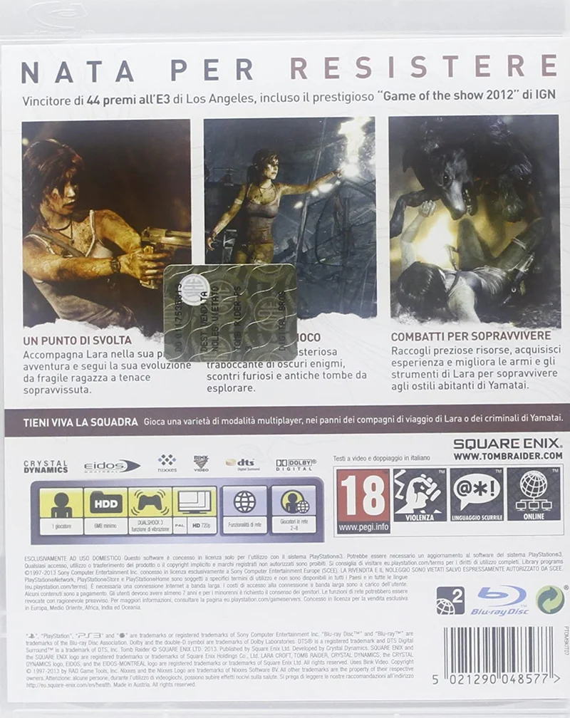 TOMB RAIDER PLAYSTATION 3 EDIZIONE ITALIANA