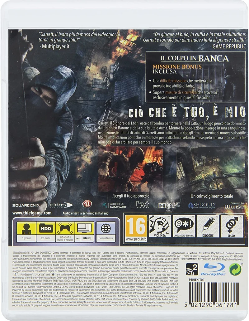 THIEF PLAYSTATION 3 EDIZIONE ITALIANA
