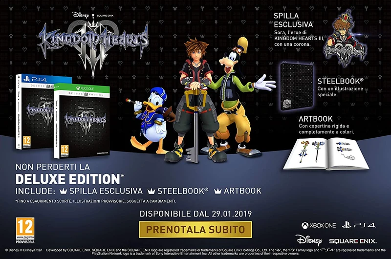 KINGDOM HEARTS III DELUXE EDITION PLAYSTATION 4 EDIZIONE REGNO UNITO