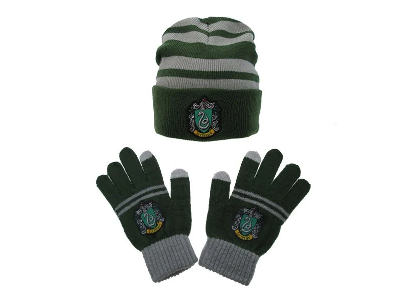 Coordinato Guanti + Cappello - Ufficiale Harry Potter - Grifondoro, Serpeverde, Tassorosso, Corvonero