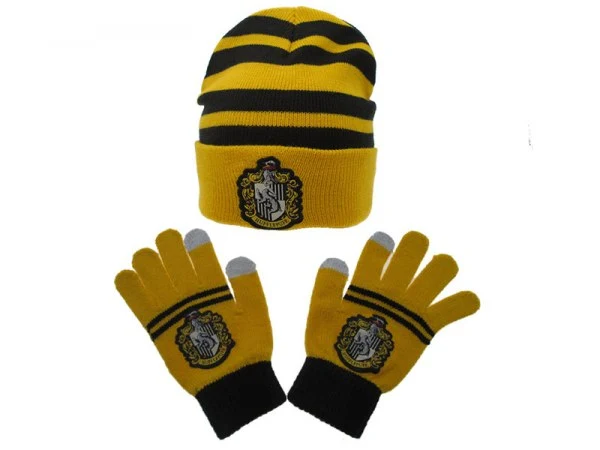 Coordinato Guanti + Cappello - Ufficiale Harry Potter - Grifondoro, Serpeverde, Tassorosso, Corvonero