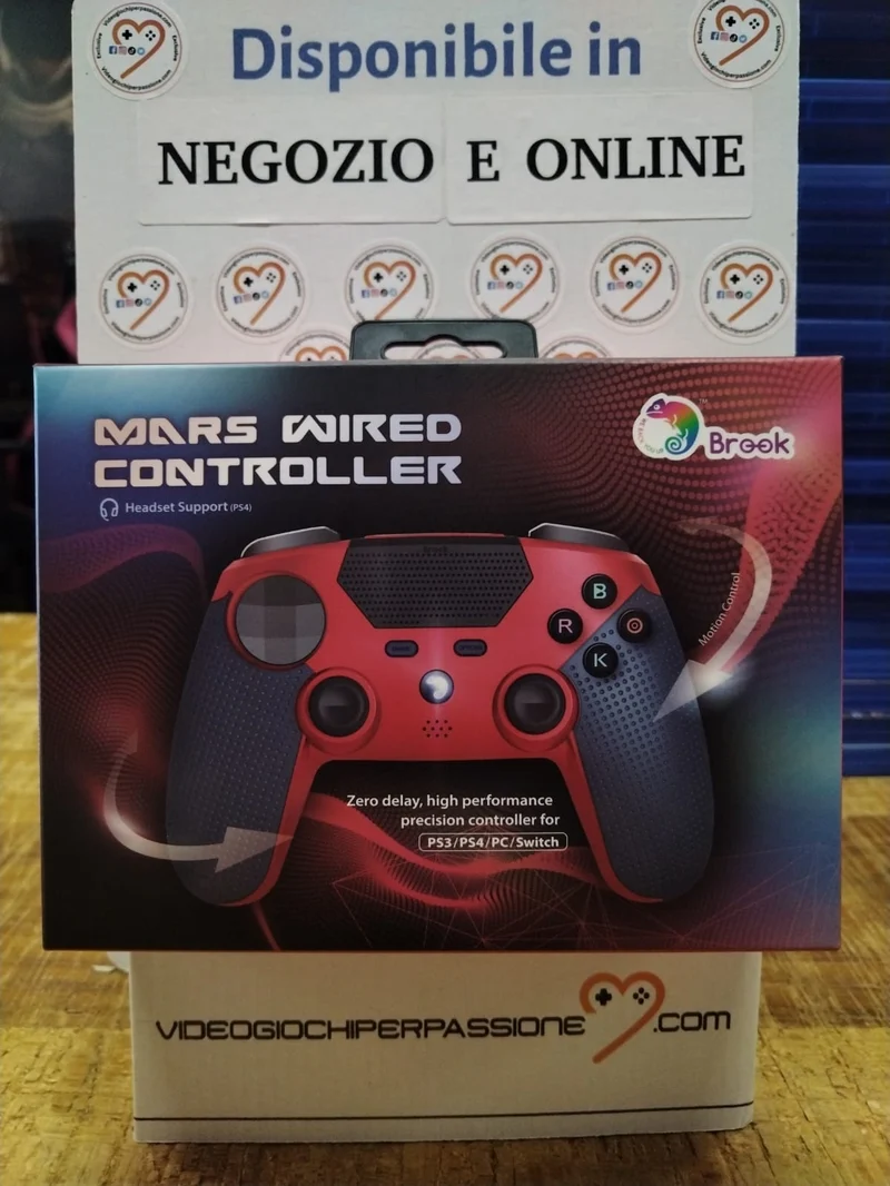 Controller -PS3-PS4-PC- switch - cablato -Brook- Mars (usato garantito)