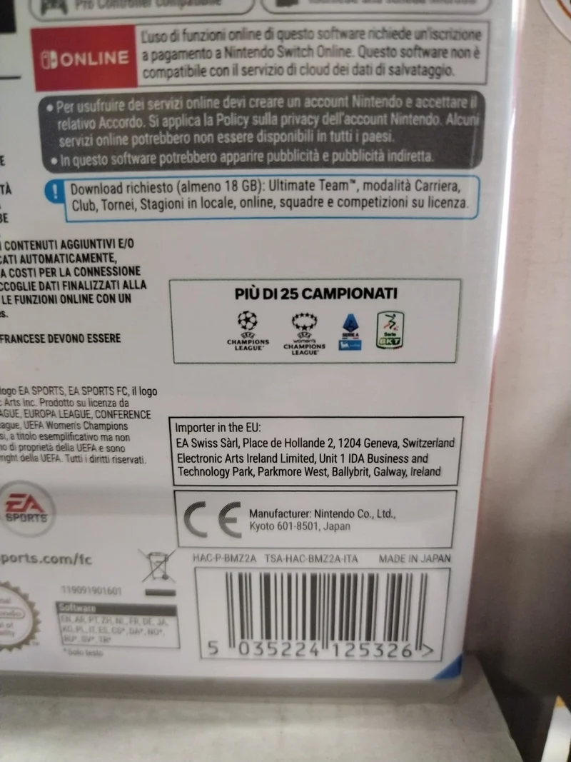 EA SPORTS FC 26 Nintendo Switch Edizione Italiana