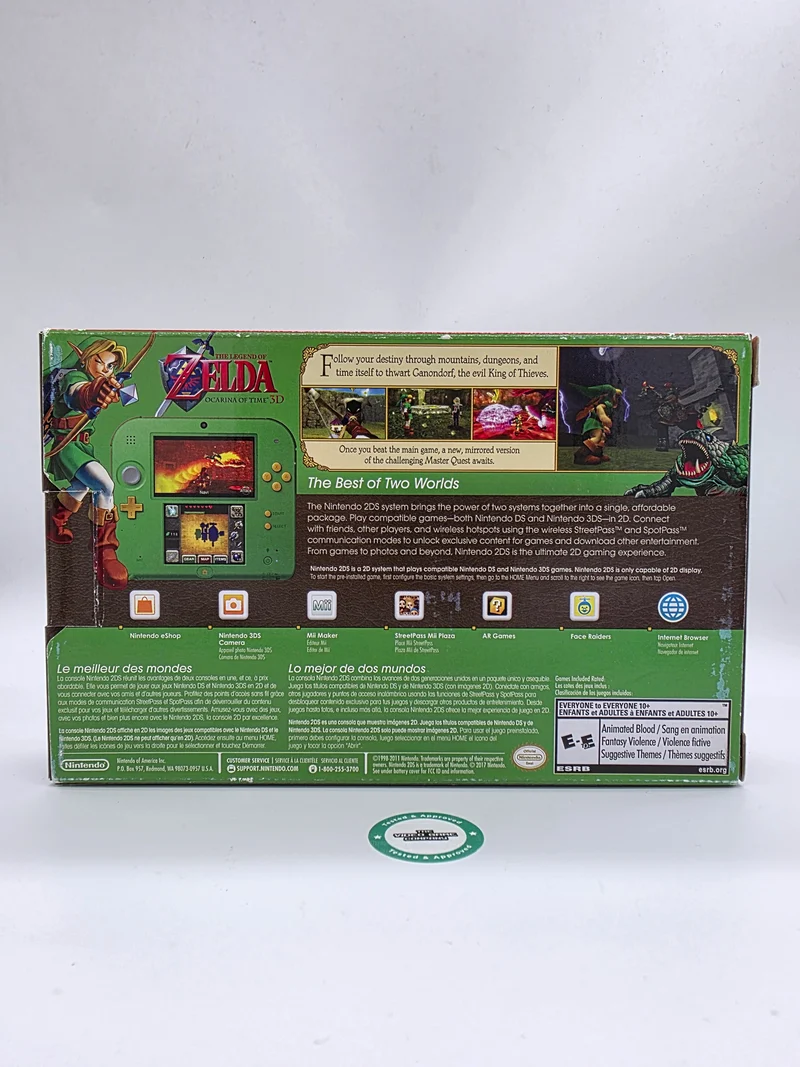 Nintendo 2DS Zelda Ocarina of Time Handheld Console