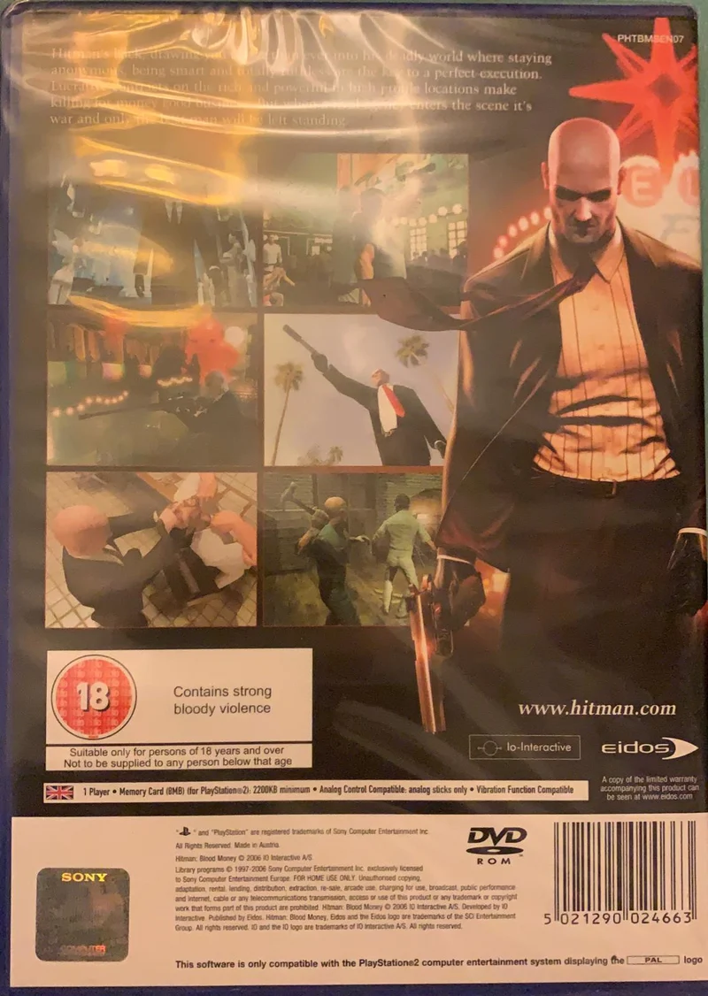 HITMAN: BLOOD MONEY PLAYSTATION 2 EDIZIONE REGNO UNITO